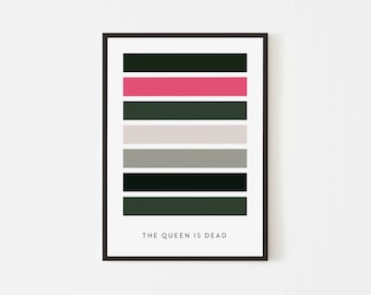 The Queen Is Dead Inspired Album Print | Song Lyrics | Music Poster | A5 A4 A3 A2 A1 | Typography | Abstract Indie Art | Gift