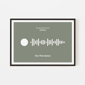 Personalised Music QR Code Song Print Lyrics Print Music Poster A6 A5 A4 A3 A2 A1 50x70cm Indie Rock Print Wedding Gift Idea image 8