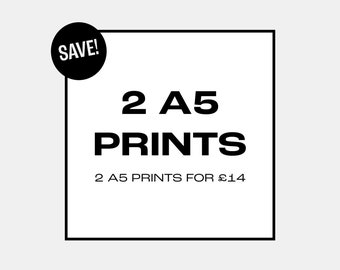 Druck-Bundle | 2 A5 Drucke | Wandkunst | Galerie-Wand | Poster | Wohnkultur | Verkauf | Geschenk | Rabatte | Cocktails | Wein | Lage | Verkauf