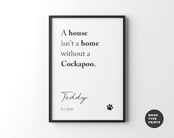 Personalised Pet Name Print | Home Gift | A5 A4 A3 A2 A1 | Typography | Wall Art | Home Decor | Inspirational | Dog | Custom Art