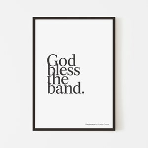 God Bless Inspired Print | Music Poster | A6 A5 A4 A3 A2 A1 50x70cm | Indie Rock Print | Gig Art | Manchester | Custom | Gift | Unframed