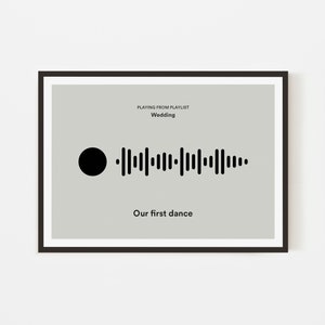 Personalisierte Musik QR-Code Song Print Songtext Druck Musik Poster A6 A5 A4 A3 A2 A1 50x70cm Indie Rock Poster Hochzeit Geschenk Idee Bild 3