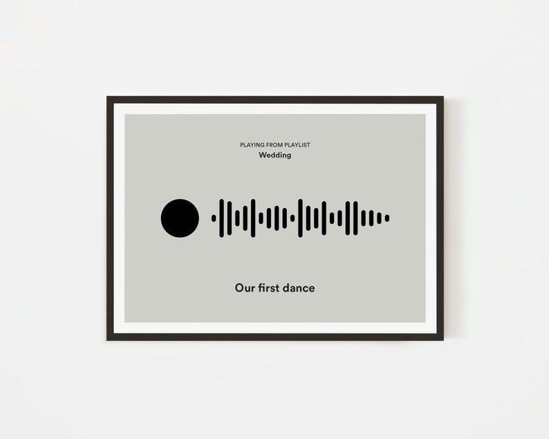 Personalised Music QR Code Song Print Lyrics Print Music Poster A6 A5 A4 A3 A2 A1 50x70cm Indie Rock Print Wedding Gift Idea image 3
