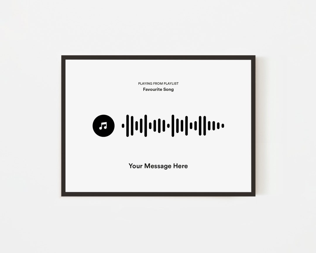 Personalised Music QR Code Song Print Lyrics Print Music Poster A6 A5