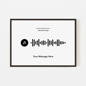 Personalisierte Musik QR-Code Song Print Songtext Druck Musik Poster A6 A5 A4 A3 A2 A1 50x70cm Indie Rock Poster Hochzeit Geschenk Idee Bild 1