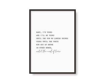 I’m Yours Inspired Print | Music Poster | Indie Rock Art | A6 A5 A4 A3 A2 A1 50x70cm | Unframed Wall Art