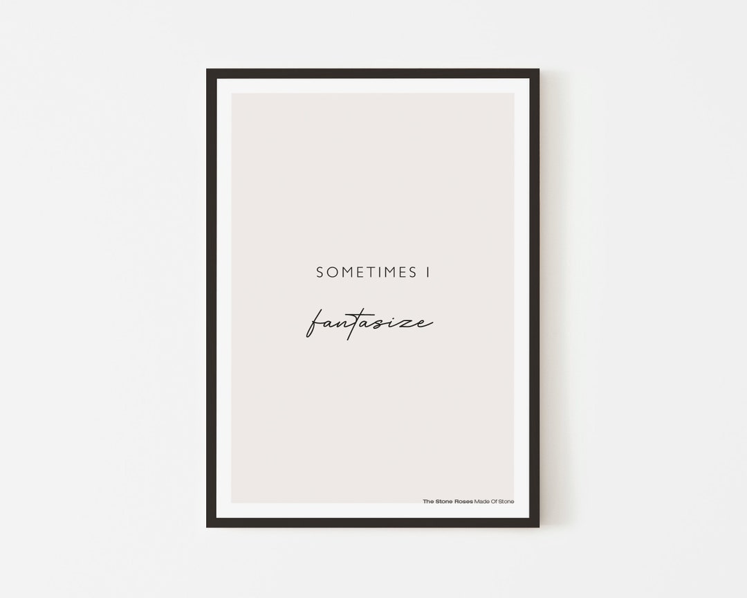 Hecho de piedra inspirada / Letras impresas / Cartel musical / Etsy