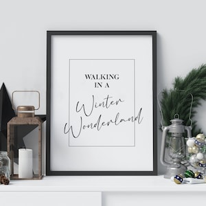 Walking In A Winter Wonderland | Bing Crosby | Christmas Prints | Festive Poster | Lyrics | Gift | Winter Home Decor | Christmas Decorations