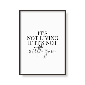 It's Not Living Inspired Print | Music Poster | A5 A4 A3 A2 A1 | Indie Rock Art | Gig Concert