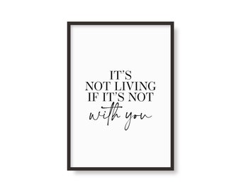 It's Not Living Inspired Print | Music Poster | A5 A4 A3 A2 A1 | Indie Rock Art | Gig Concert