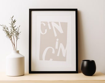 Cin Cin Druck | Wein Wand Kunst | Klassische Cocktails Mixologie | Küche Cocktail Kunst | Cocktail-Rezept | Cocktail Anleitung | Bar Geschenk | Wohndekor