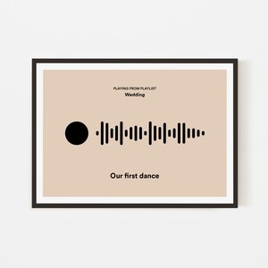 Personalised Music QR Code Song Print Lyrics Print Music Poster A6 A5 A4 A3 A2 A1 50x70cm Indie Rock Print Wedding Gift Idea image 7
