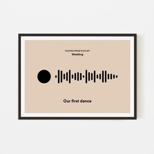 Personalisierte Musik QR-Code Song Print Songtext Druck Musik Poster A6 A5 A4 A3 A2 A1 50x70cm Indie Rock Poster Hochzeit Geschenk Idee Bild 7