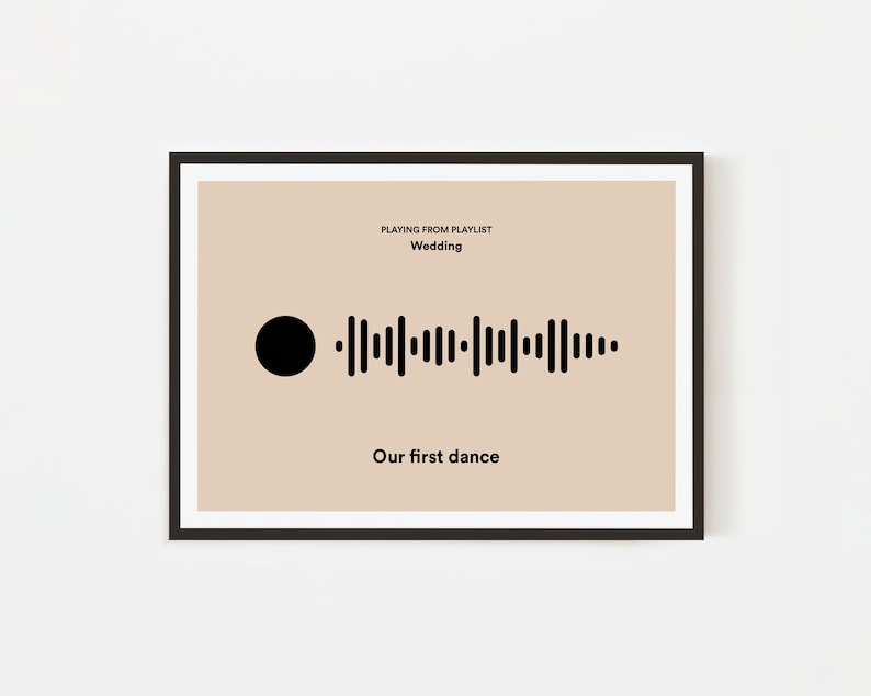 Personalisierte Musik QR-Code Song Print Songtext Druck Musik Poster A6 A5 A4 A3 A2 A1 50x70cm Indie Rock Poster Hochzeit Geschenk Idee Bild 7