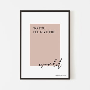 Songbird Inspired | Song Lyrics Poster | Music Print | A5 A4 A3 A2 A1 | Typography | Wall Art | Indie Rock Art | Home Decor