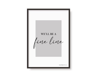 Line Inspired Print | Music Poster | A6 A5 A4 A3 A2 A1 50x70cm | Typography | Indie Pop Art | Gig | Concert | Manchester | Disco