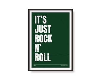 Rock N Roll Inspired Print | Music Poster | A6 A5 A4 A3 A2 A1 50x70cm | Indie Rock Print | Gig Art | Manchester | Minimalist | Gift Idea