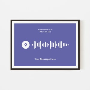 Personalised Music QR Code Song Print Lyrics Print Music Poster A6 A5 A4 A3 A2 A1 50x70cm Indie Rock Print Wedding Gift Idea image 5