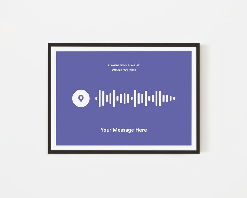 Personalisierte Musik QR-Code Song Print Songtext Druck Musik Poster A6 A5 A4 A3 A2 A1 50x70cm Indie Rock Poster Hochzeit Geschenk Idee Bild 5