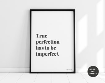 True Perfection Inspired Print | Poster | Music Print | A6 A5 A4 A3 A2 A1 50x70cm | Typography | Wall Art | Indie Rock | Gig Concert