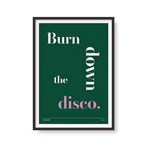 Panic Inspired | Song Lyrics Print | Music Poster | A5 A4 A3 A2 A1 50x70cm | Indie Rock Print | Gig Art | Manchester | Disco