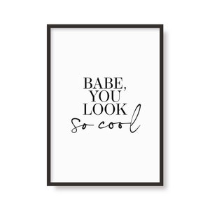 You Look Cool Inspired Print | Music Poster | A5 A4 A3 A2 A1 | Indie Rock Art | Gig Concert