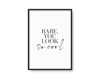 You Look Cool Inspired Print | Music Poster | A5 A4 A3 A2 A1 | Indie Rock Art | Gig Concert