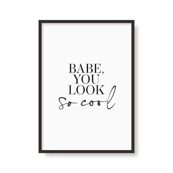 You Look Cool Inspired Print | Music Poster | A5 A4 A3 A2 A1 | Indie Rock Art | Gig Concert