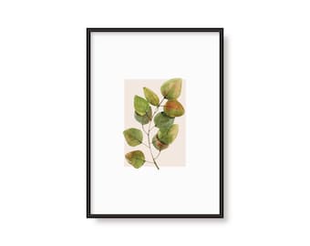 Feuilles Imprimer | plantes botaniques | | d’automne Saison | | d’automne Affiche | A6 A5 A4 A3 | | de dessin à l’aquarelle Décoration intérieure | | d’art mural Salon