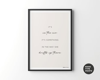 In The Air Inspired Print | Music Poster | A6 A5 A4 A3 A2 A1 50x70cm | Typography | Indie Rock Art | Gig | Concert | Minimalist | Australia