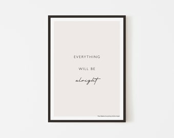 Everything Inspired Print | Music Poster | A6 A5 A4 A3 A2 A1 50x70cm | Typography | Indie Rock Art | Gig | Concert | Gift | Unframed