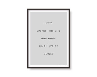 The Keeper Inspired | Song Lyrics Poster | Music Print | A6 A5 A4 A3 A2 A1 | Typography | Manchester | Indie Rock | Gig Poster | Wall Art