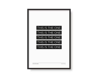 This Is The One Inspired | Lyrics Print | Music Poster | A5 A4 A3 | Indie Rock Art | Gig | Concert | Manchester | Hacienda Gift