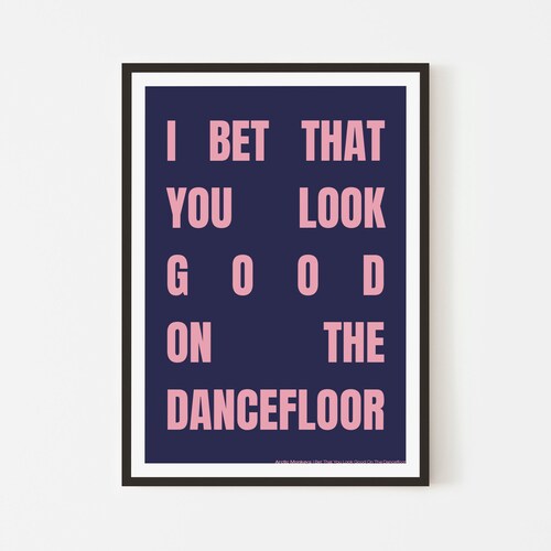 Arctic Monkeys I Bet That You Look Good on the Dancefloor Etsy UK