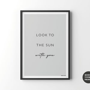 Silver Inspired | Lyrics Print | Music Poster | A5 A4 A3 | Typography | Indie Rock Art | Gig | Concert | Minimalist | Australia