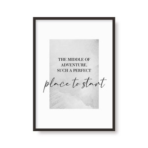 Middle Of Adventure Inspired Print | Music Poster | Indie Rock | Wall Art | Home Decor | A6 A5 A4 A3 A2 A1 | Bedroom