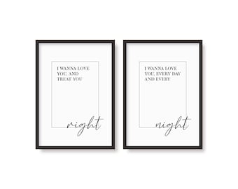 Is This Love Inspired Set of Prints | Music Poster | A6 A5 A4 A3 A2 A1 50x70cm | Typography | Home Decor | Wall Art | Indie Rock | Gift Idea