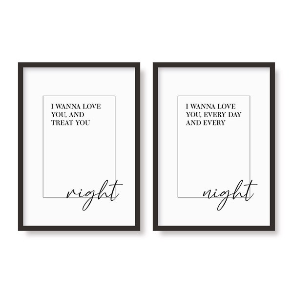 Is This Love Inspired Set of Prints | Music Poster | A6 A5 A4 A3 A2 A1 50x70cm | Typography | Home Decor | Wall Art | Indie Rock | Gift Idea