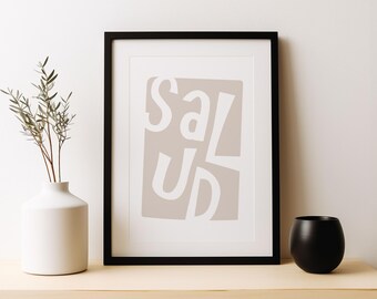 Salud Druck | Wein Wand Kunst | Klassische Cocktails Mixologie | Küche Cocktail Kunst | Cocktail-Poster | Cocktail Anleitung | Bar Geschenk | Wohnkultur