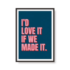 Love It Inspired Print | Music Poster | A6 A5 A4 A3 A2 A1 50x70cm | Indie Rock Art | Gig Concert | Manchester Gift | Custom Available