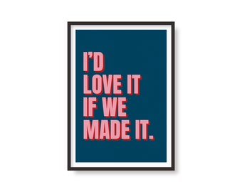 Love It Inspired Print | Music Poster | A6 A5 A4 A3 A2 A1 50x70cm | Indie Rock Art | Gig Concert | Manchester Gift | Custom Available