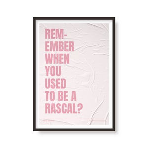 Rascal Inspired Print | Music Poster | A6 A5 A4 A3 A2 A1 50x70cm | Indie Rock | Gig Art | Manchester | Unframed