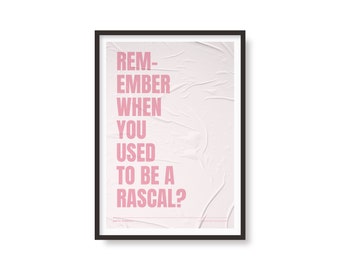 Rascal Inspired Print | Music Poster | A6 A5 A4 A3 A2 A1 50x70cm | Indie Rock | Gig Art | Manchester | Unframed