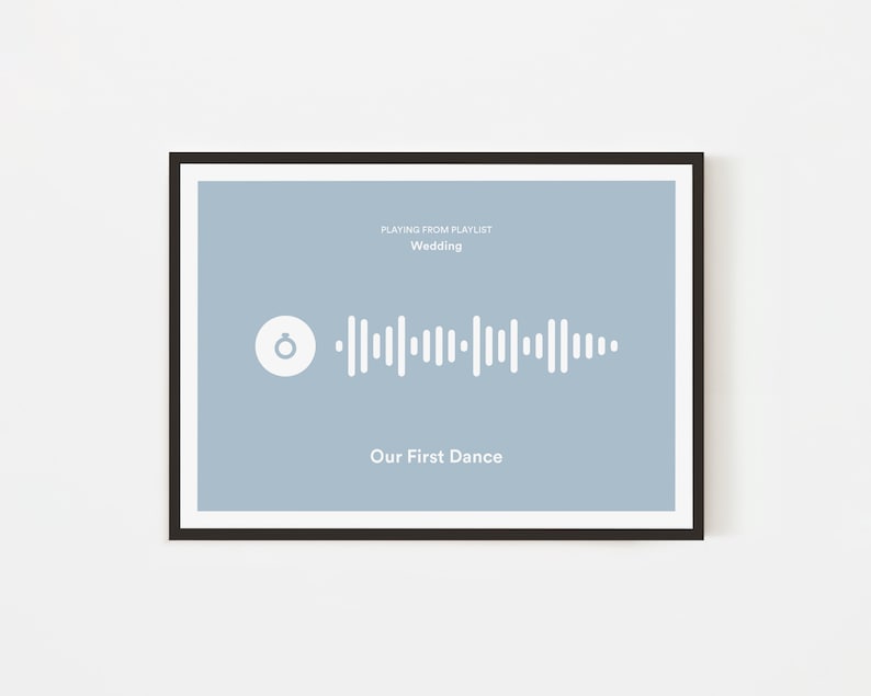 Personalised Music QR Code Song Print Lyrics Print Music Poster A6 A5 A4 A3 A2 A1 50x70cm Indie Rock Print Wedding Gift Idea image 6