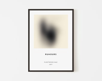 Rumours Inspired Album Print | Music Poster | A5 A4 A3 A2 A1 | Typography | Abstract Indie Art | Gift Idea | Unframed