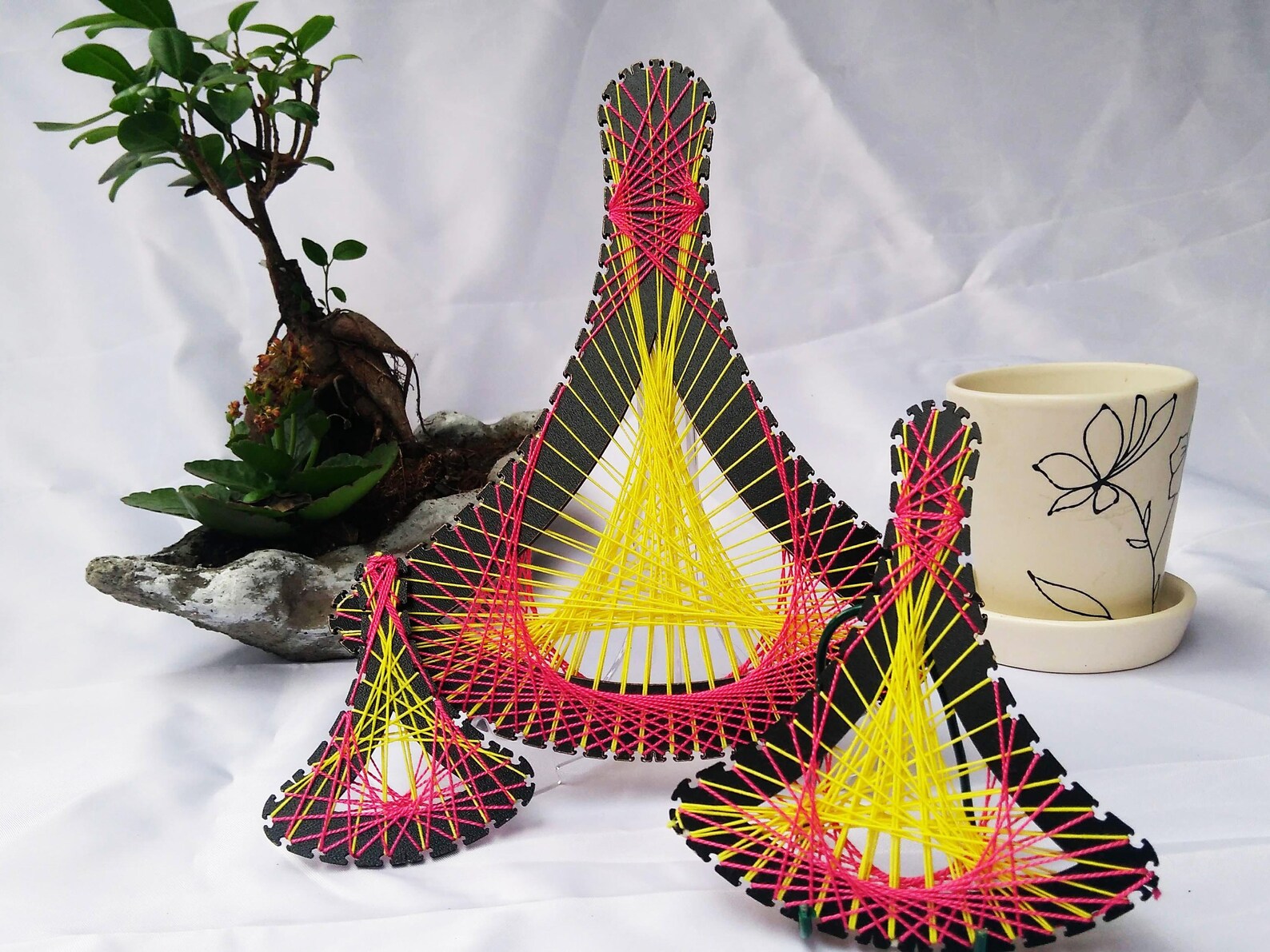 DIY String Art Wall Decor 3 pieces No Nails Needed Etsy