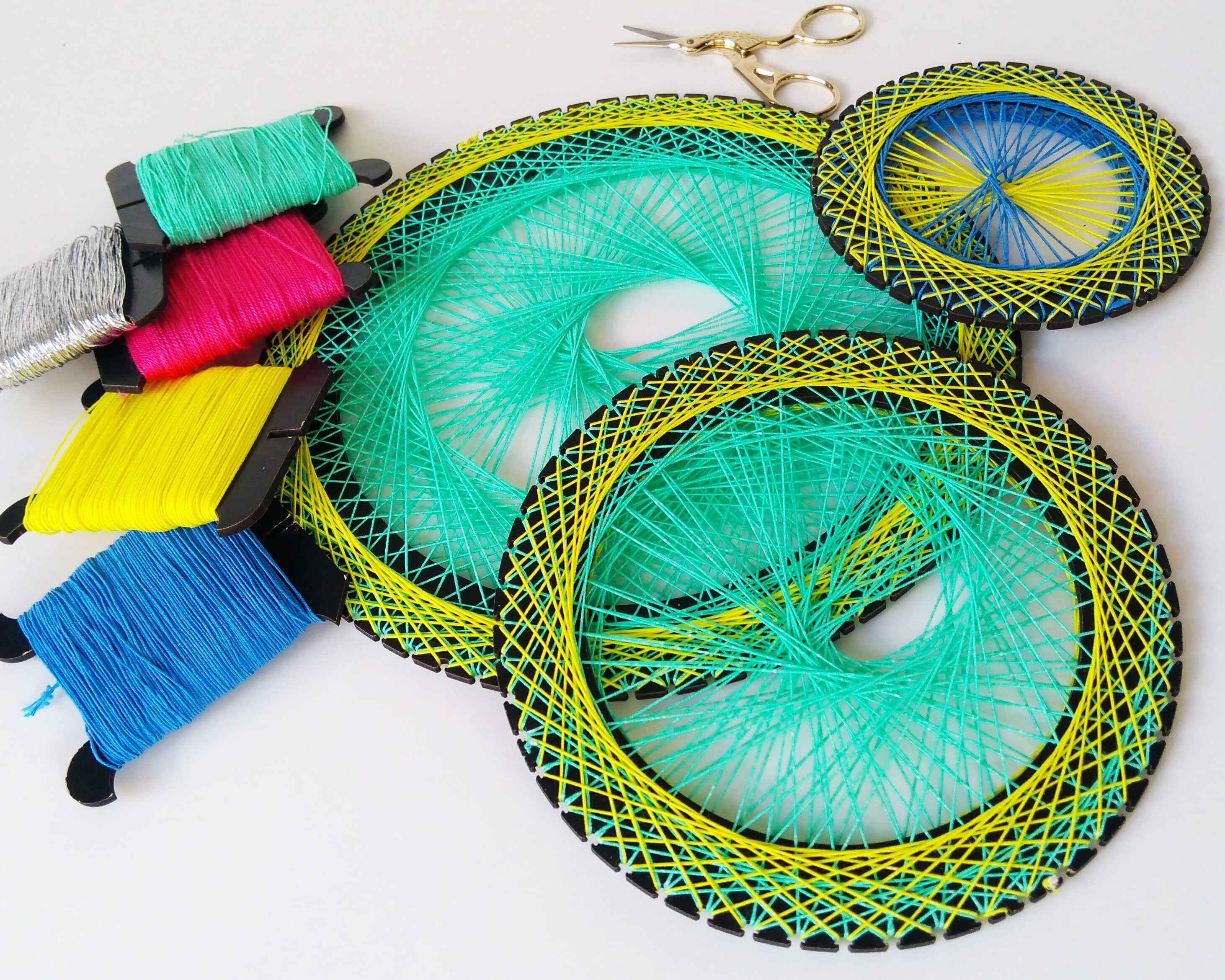 DIY String Art Wall Decor CIRCLE 3 Sizes No Nails Needed Etsy