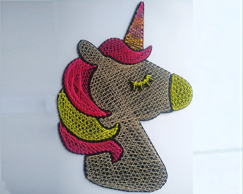 UNICORN String Art Kit Diy Kit for Kids no Nails Needed Etsy