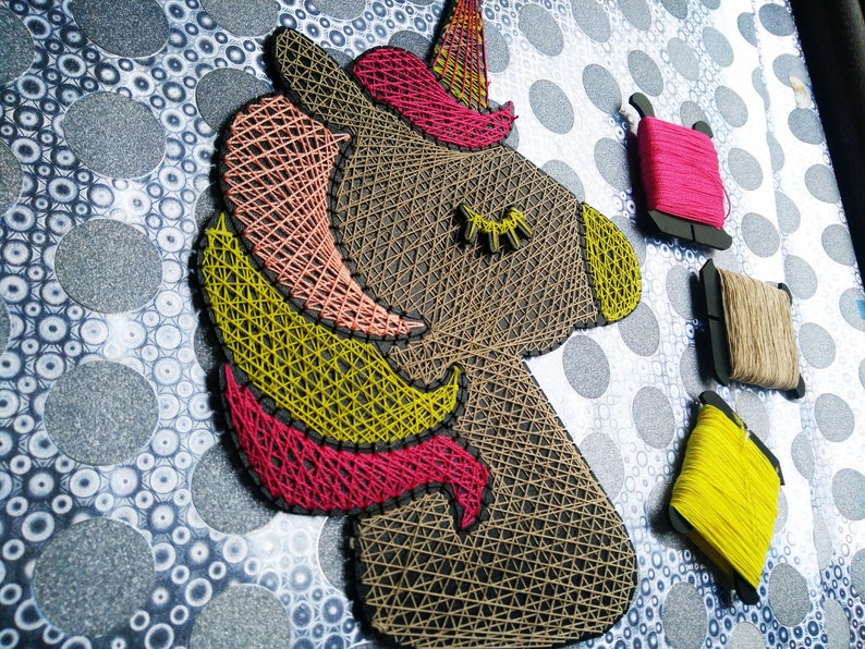 UNICORN String Art Kit Diy Kit for Kids no Nails Needed Etsy