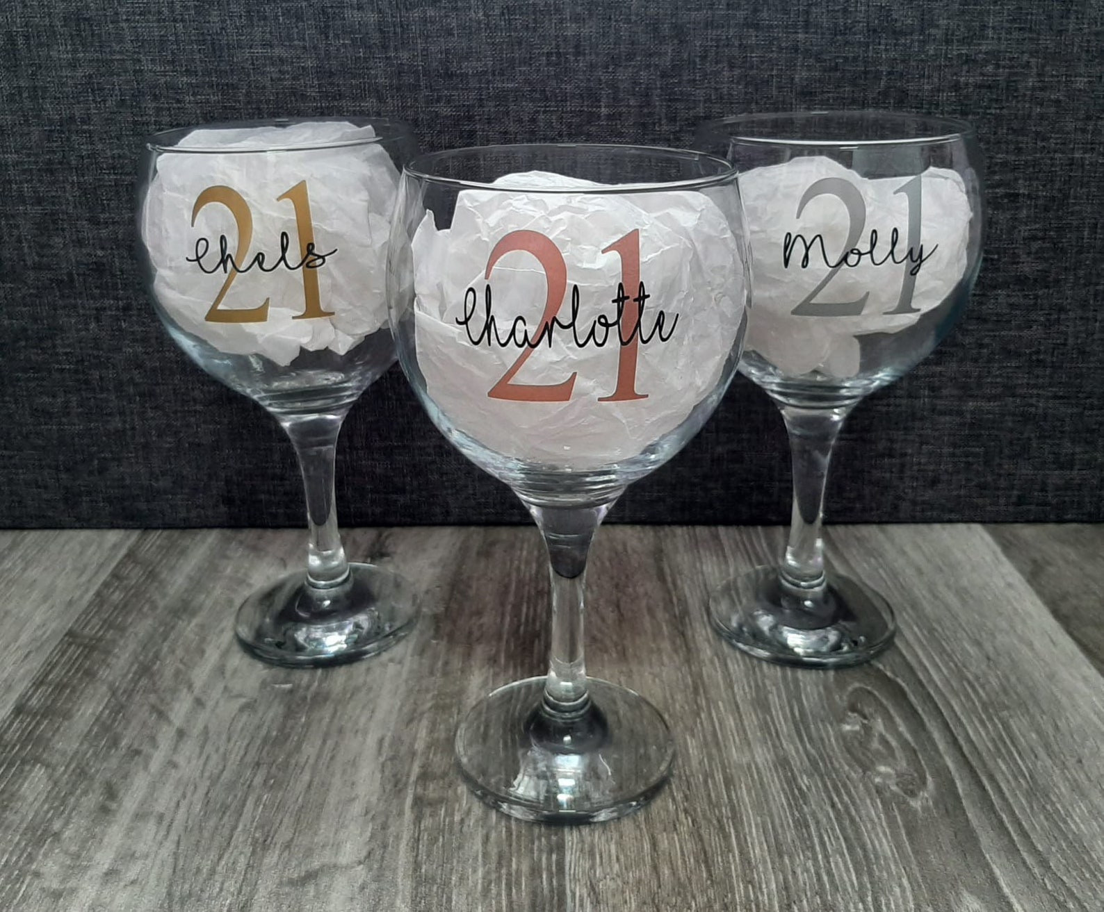 21st Birthday Gift for Her 21st Gin Glass Personalised Gin Etsy